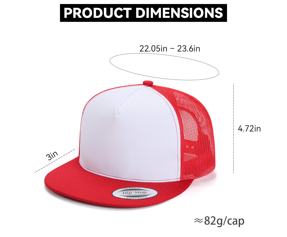 5 Panel  Flat Brim Baseball Cap