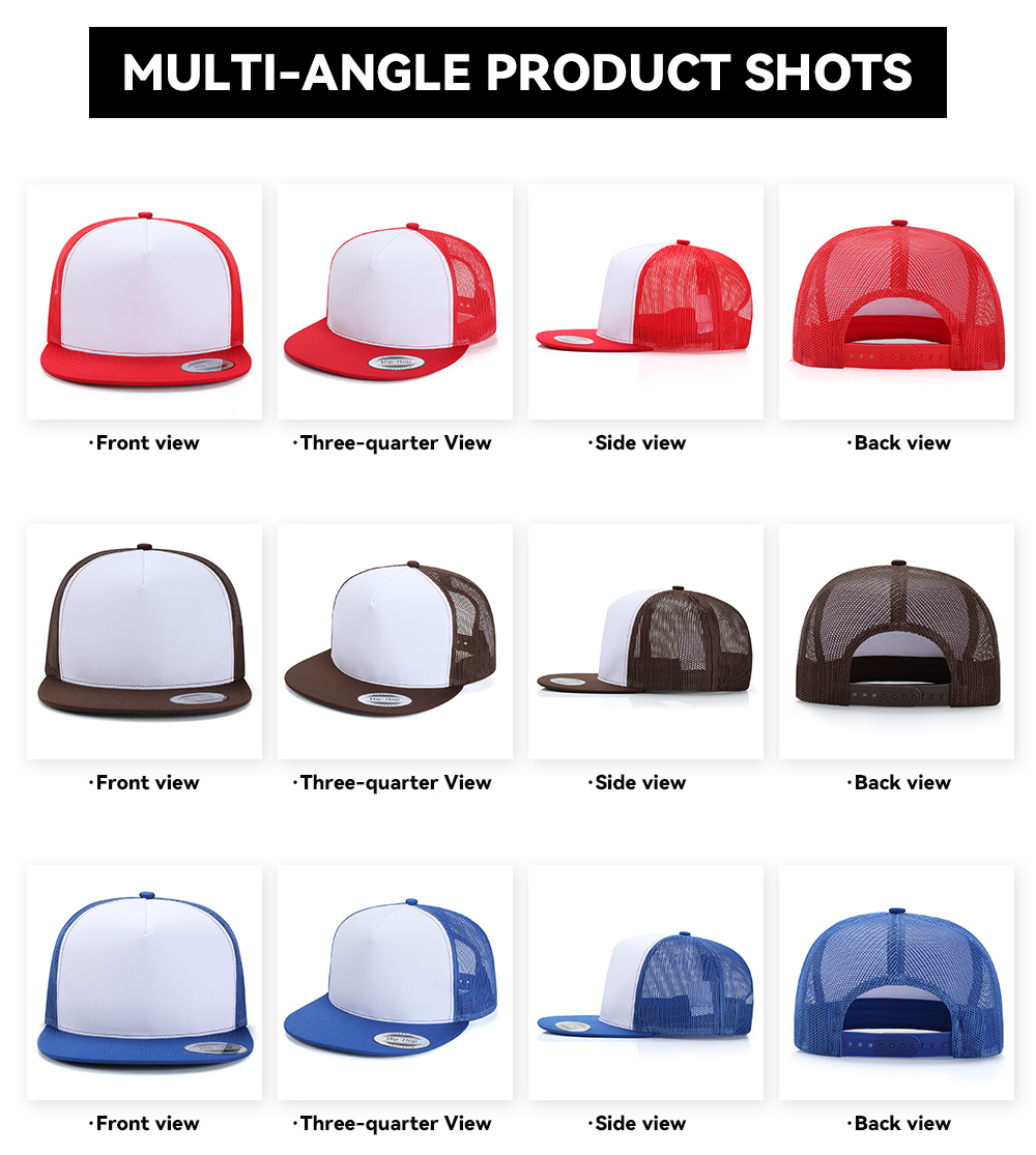 5 Panel  Flat Brim Baseball Cap