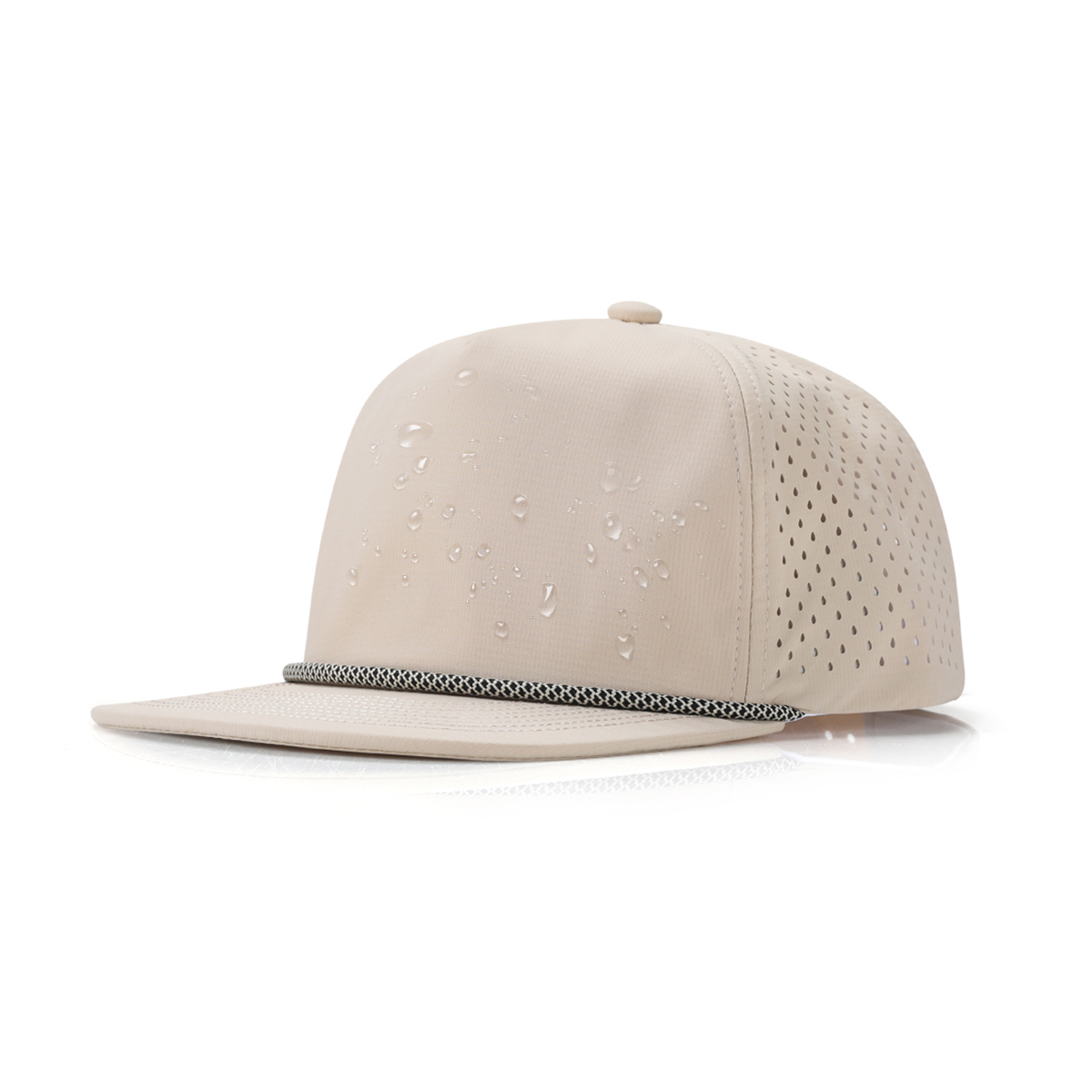 5 Panel Baseball Cap with Decorative Drawstring, Quick Dry & Water Repellent   --Q5510