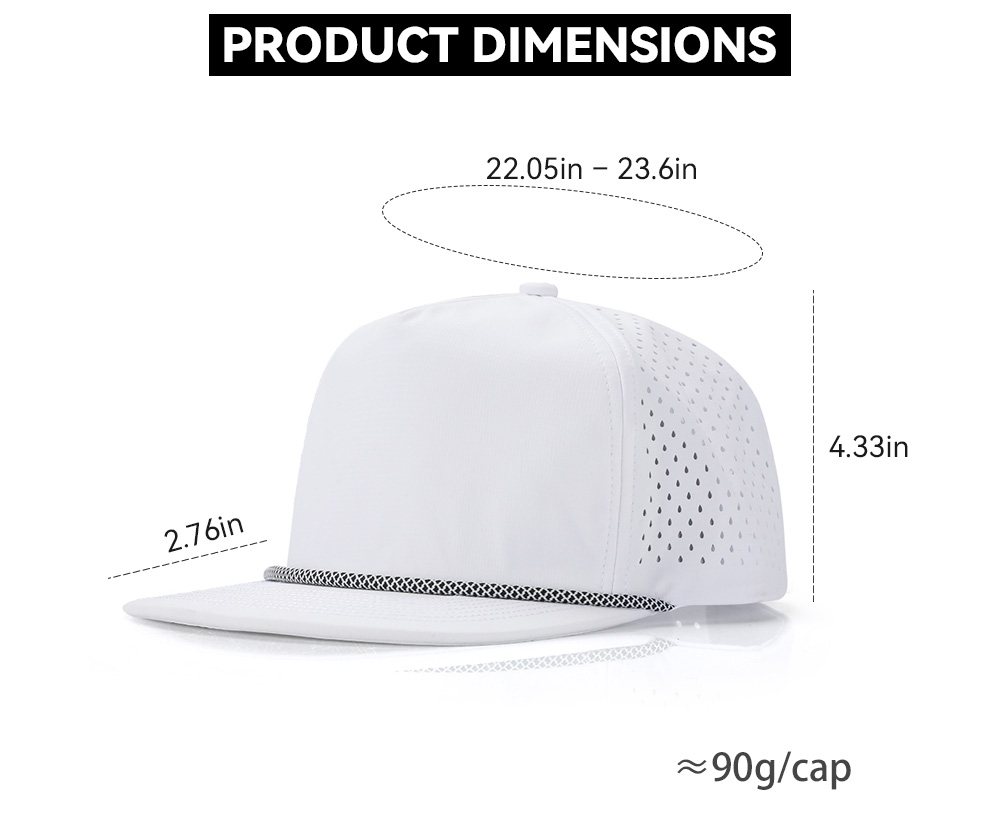 5 Panel Baseball Cap with Decorative Drawstring, Quick Dry & Water Repellent   --Q5510