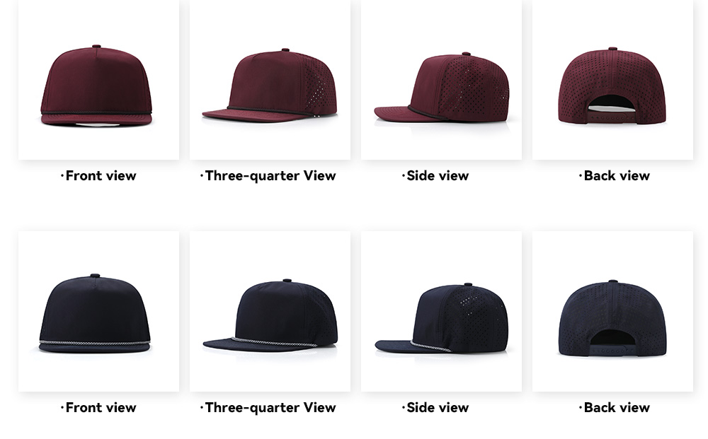 5 Panel Baseball Cap with Decorative Drawstring, Quick Dry & Water Repellent   --Q5510