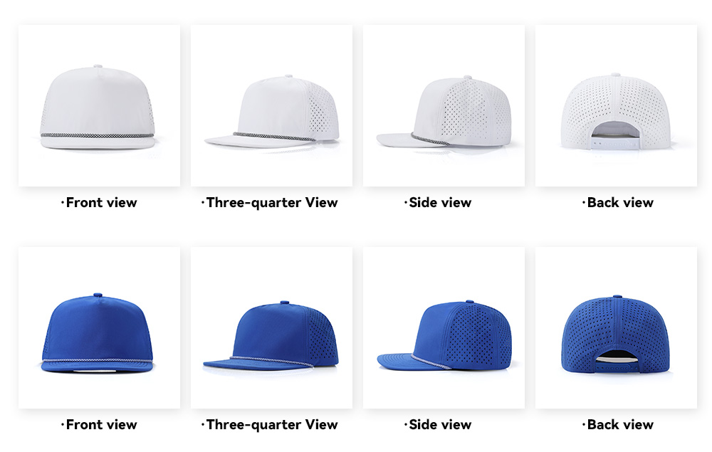 5 Panel Baseball Cap with Decorative Drawstring, Quick Dry & Water Repellent   --Q5510