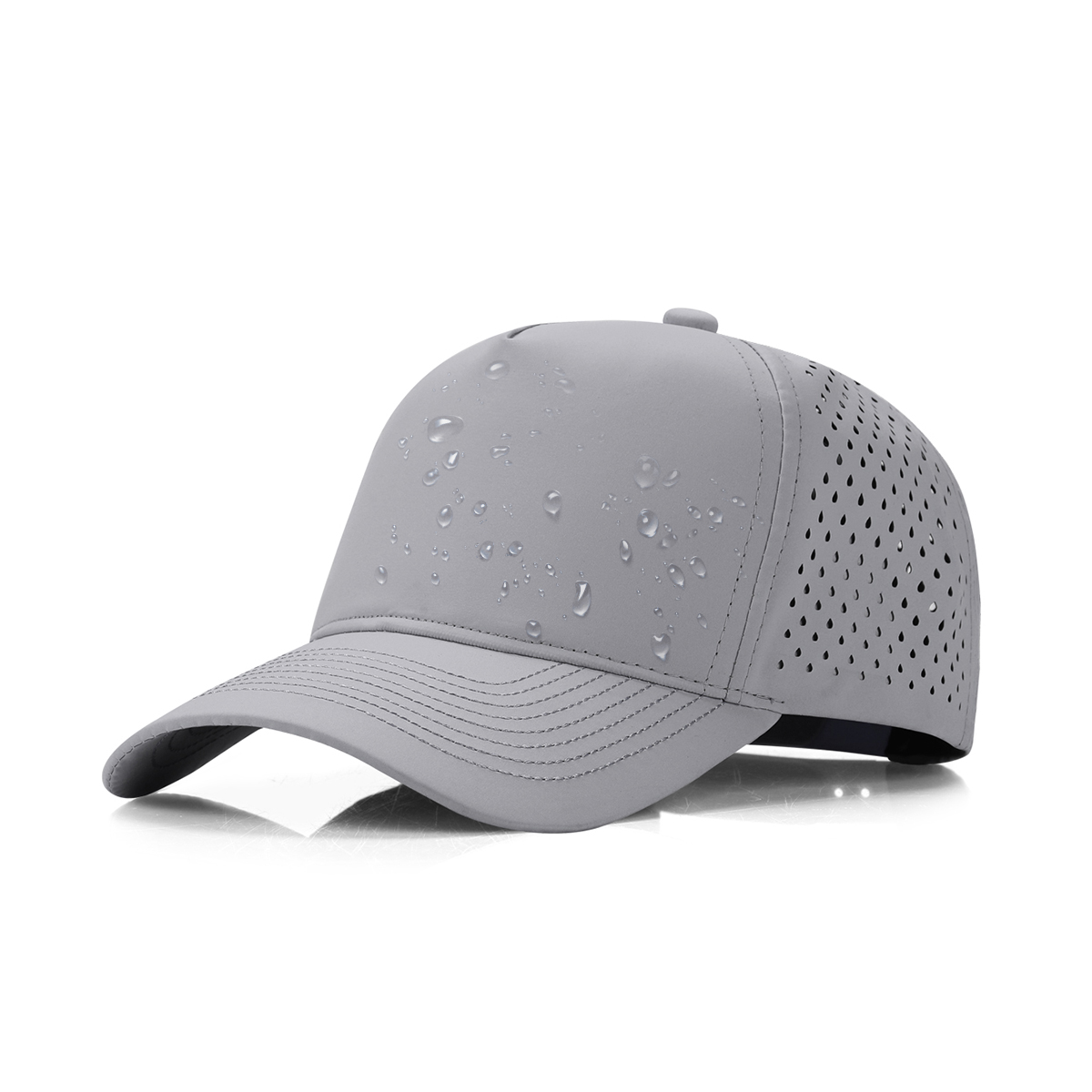 5 Panel Curved Brim Quick Dry Water Repellent Baseball Cap   --Q5300
