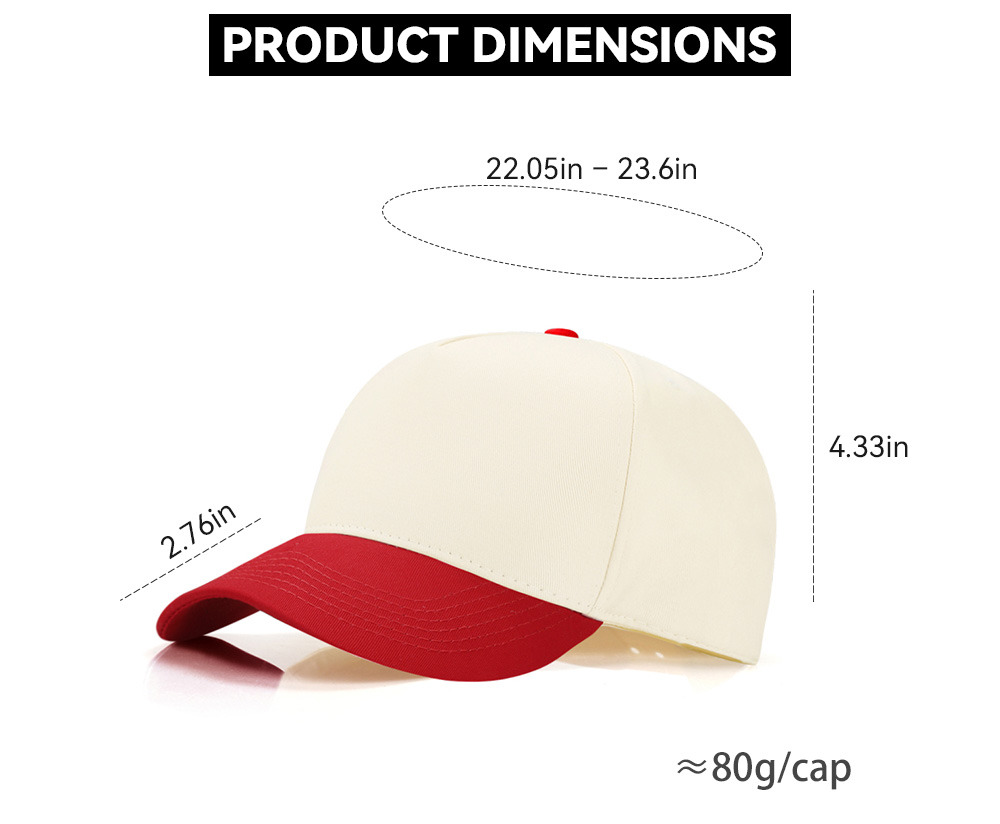 Two Tone 5-Panel Baseball Cap   --C533
