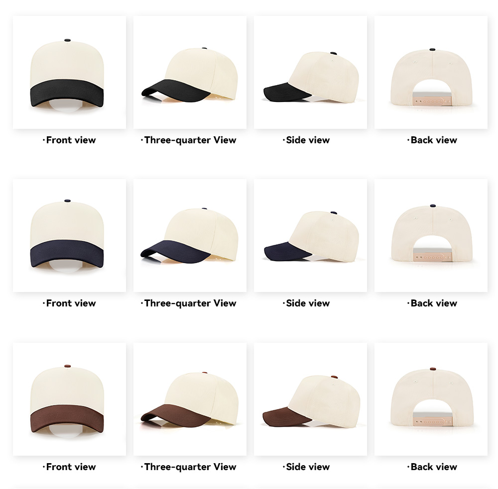Two Tone 5-Panel Baseball Cap   --C533