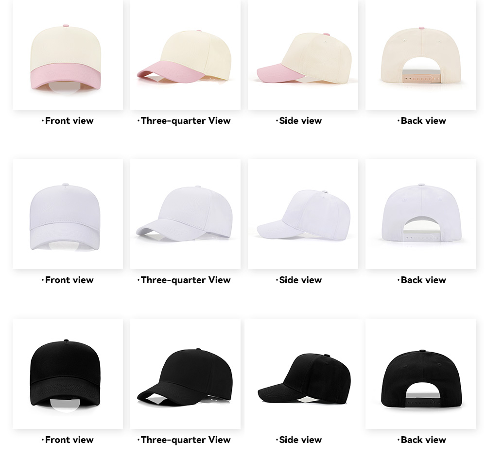 Two Tone 5-Panel Baseball Cap   --C533