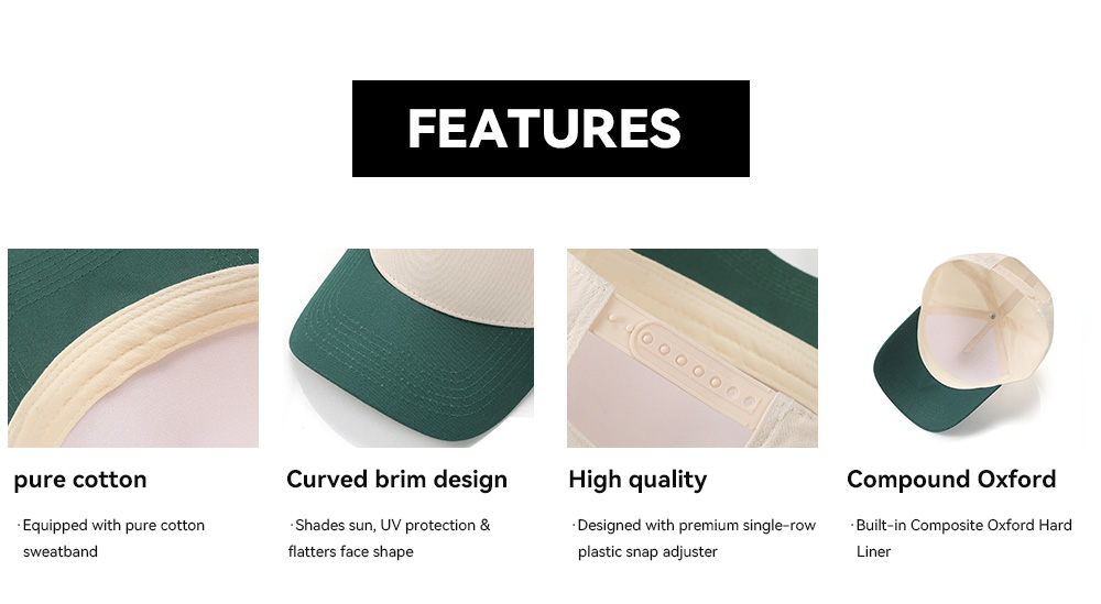 Two Tone 5-Panel Baseball Cap   --C533