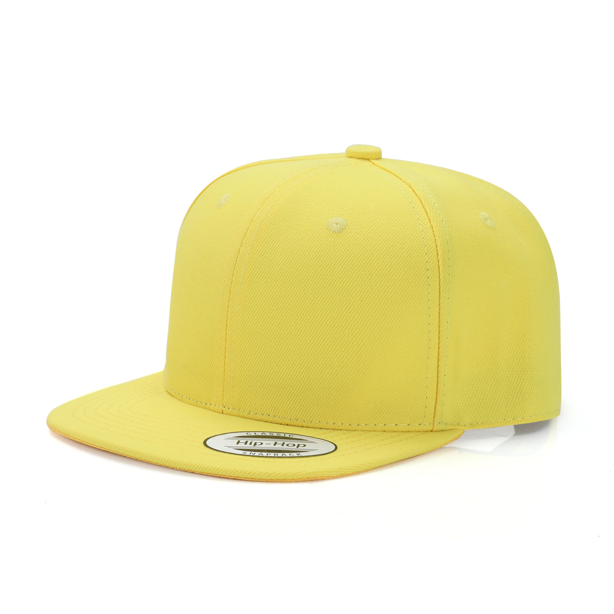 6 Panel Flat Bill Baseball Cap   --A601