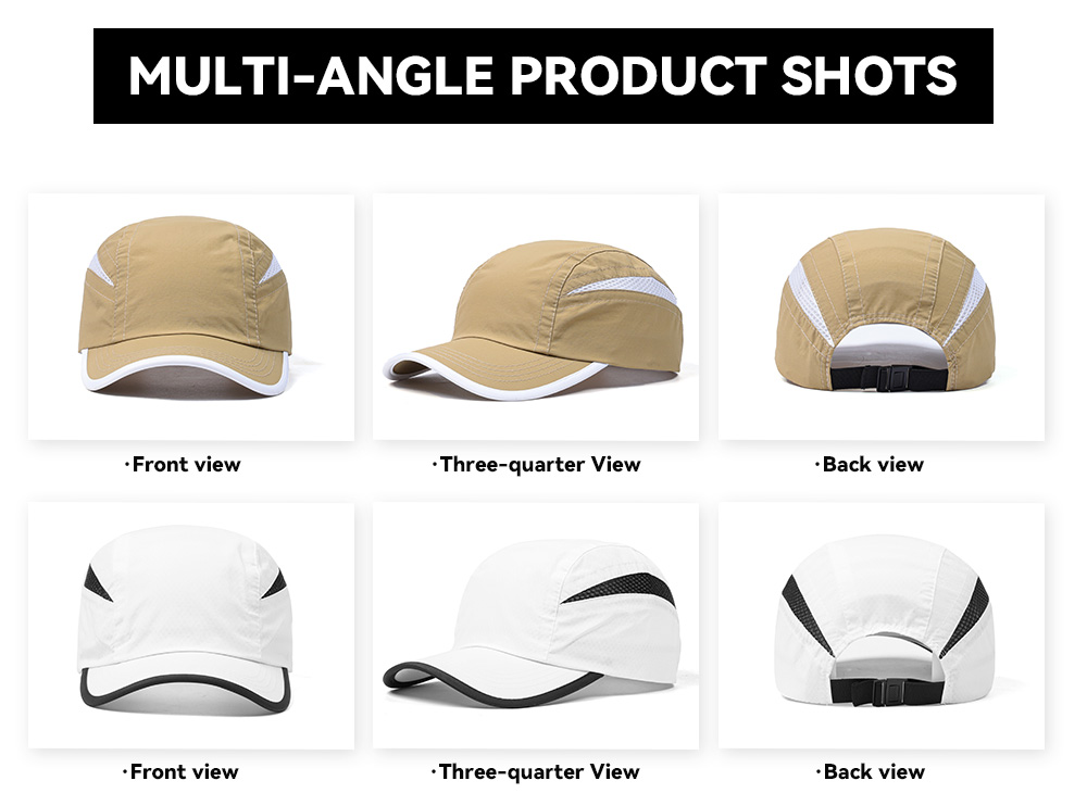 5-Panel Quick Dry Piping Baseball Cap    --Q7100