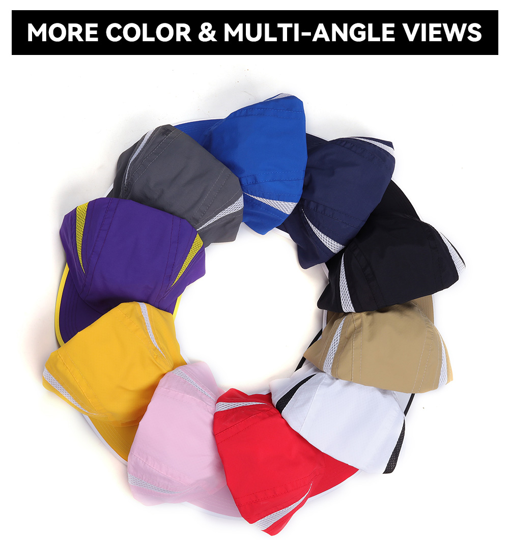 5-Panel Quick Dry Piping Baseball Cap    --Q7100