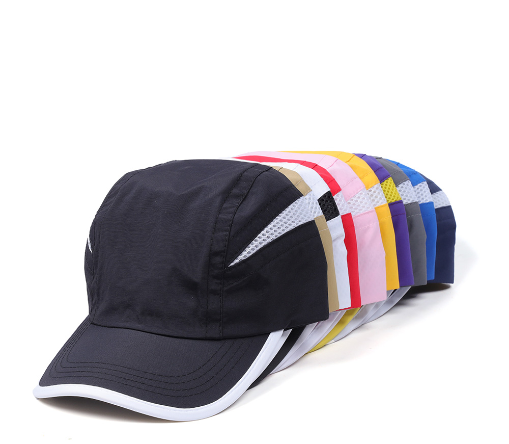 5-Panel Quick Dry Piping Baseball Cap    --Q7100