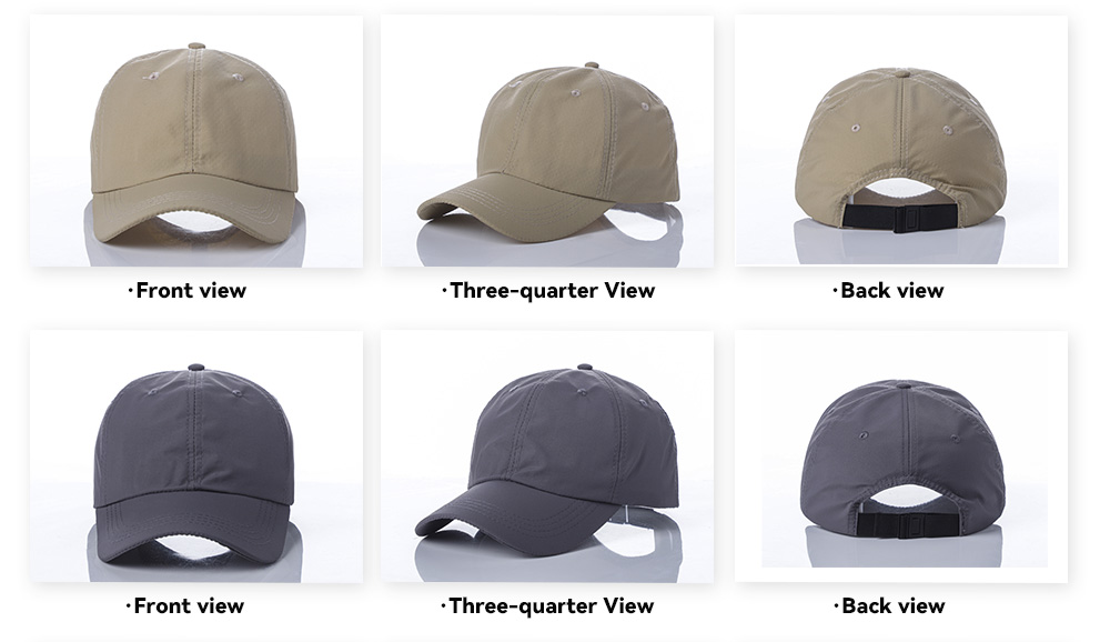 6-Panel Quick Dry Water-Resistant Baseball Cap    --Q601