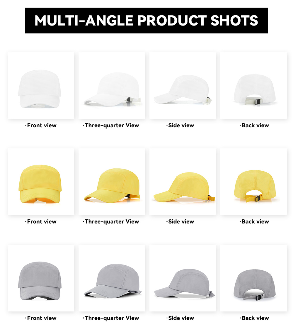 5 Panel Baseball Cap, Bound Edge Brim    --Q612