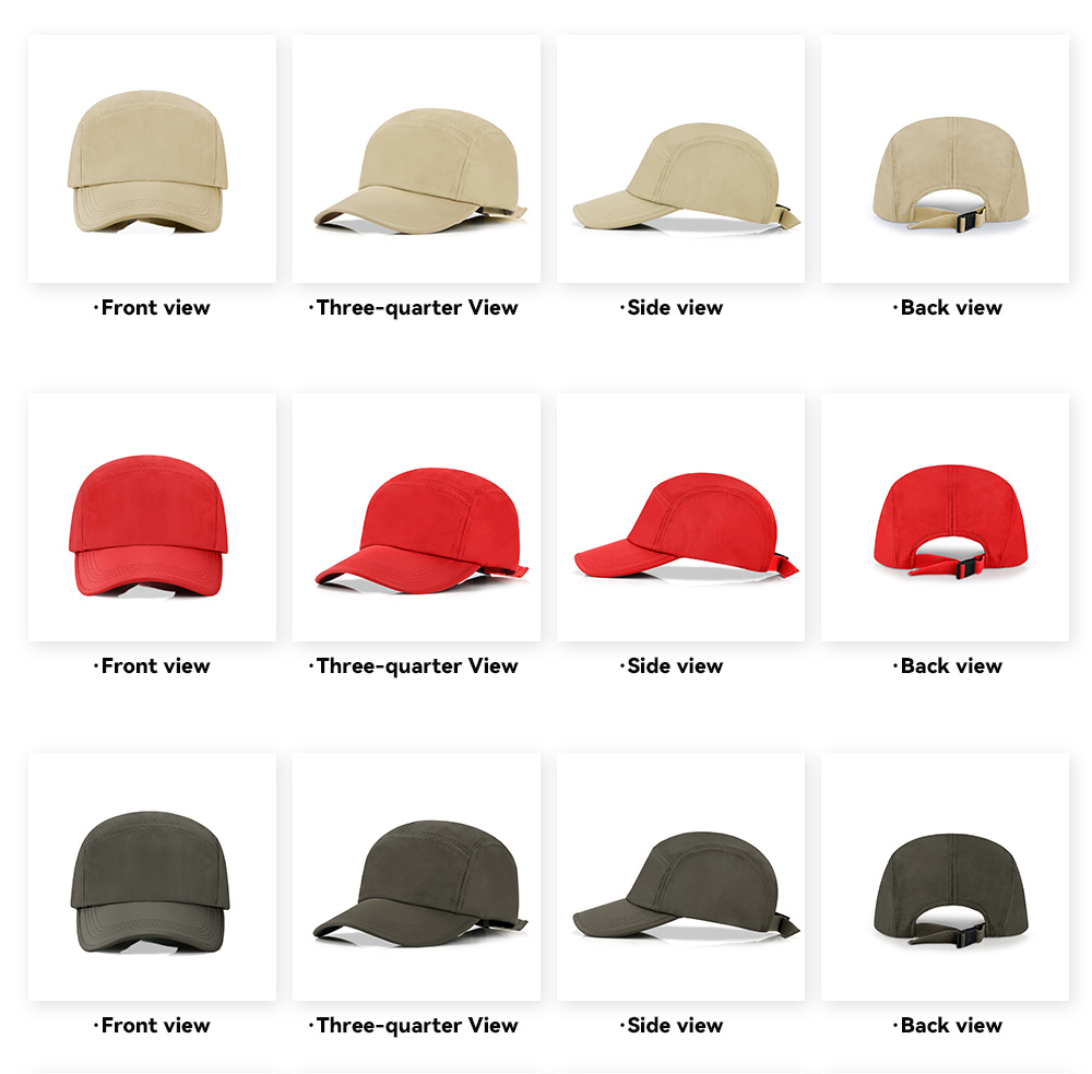 5 Panel Baseball Cap, Bound Edge Brim    --Q612