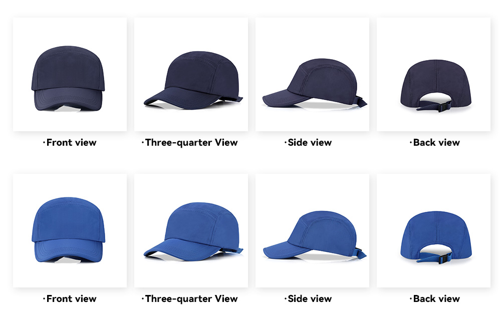 5 Panel Baseball Cap, Bound Edge Brim    --Q612