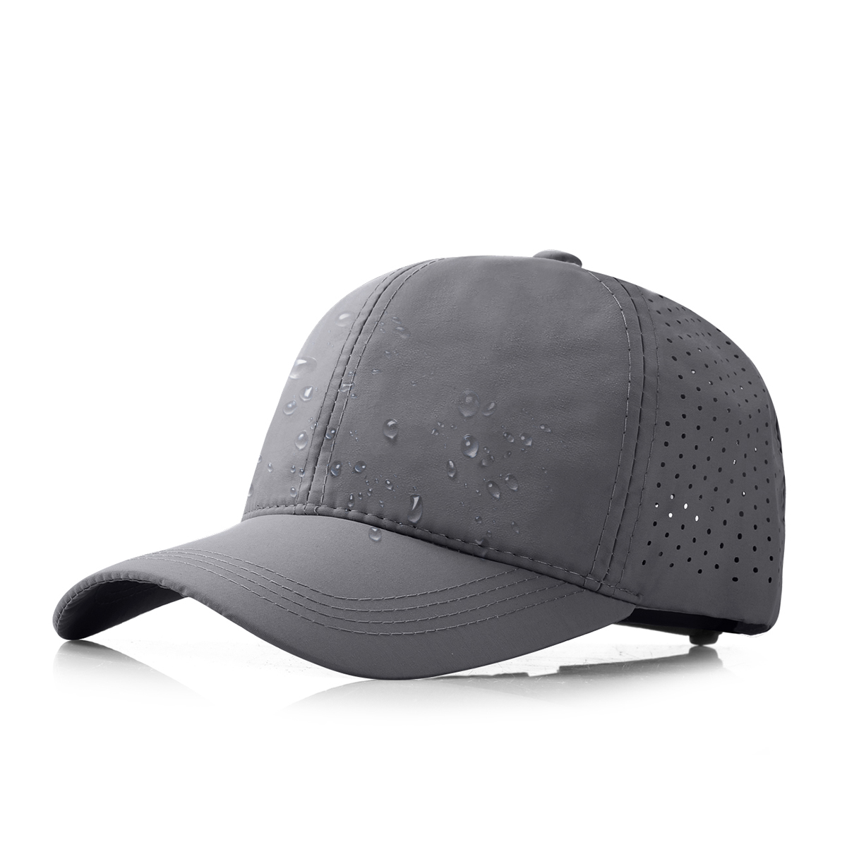 6-Panel Quick-Dry Perforated Water-Resistant Baseball Cap   --Q605