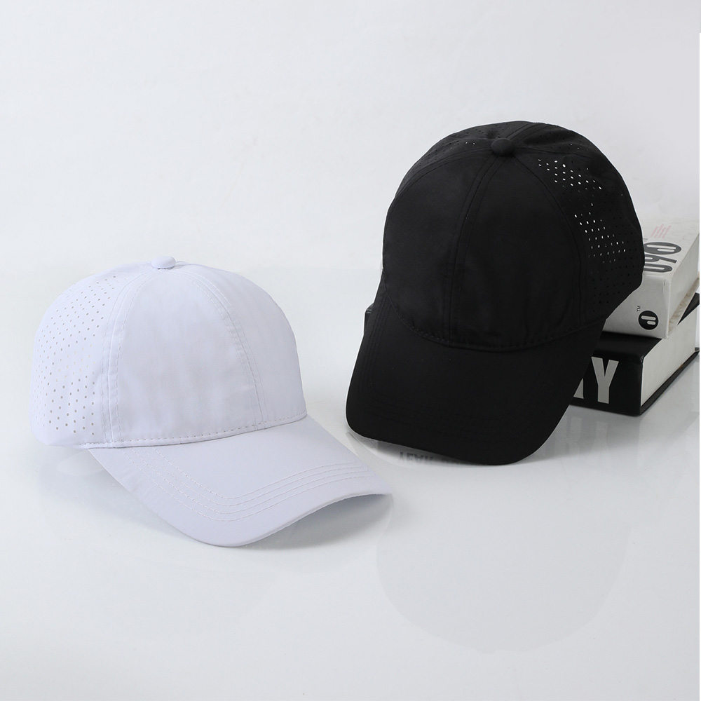 6-Panel Quick-Dry Perforated Water-Resistant Baseball Cap   --Q605