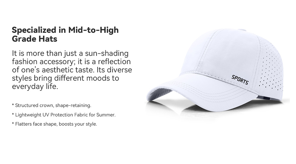 6-Panel Quick-Dry Water-Repellent Baseball Cap with 3D Raised English Logo --Q605+logo