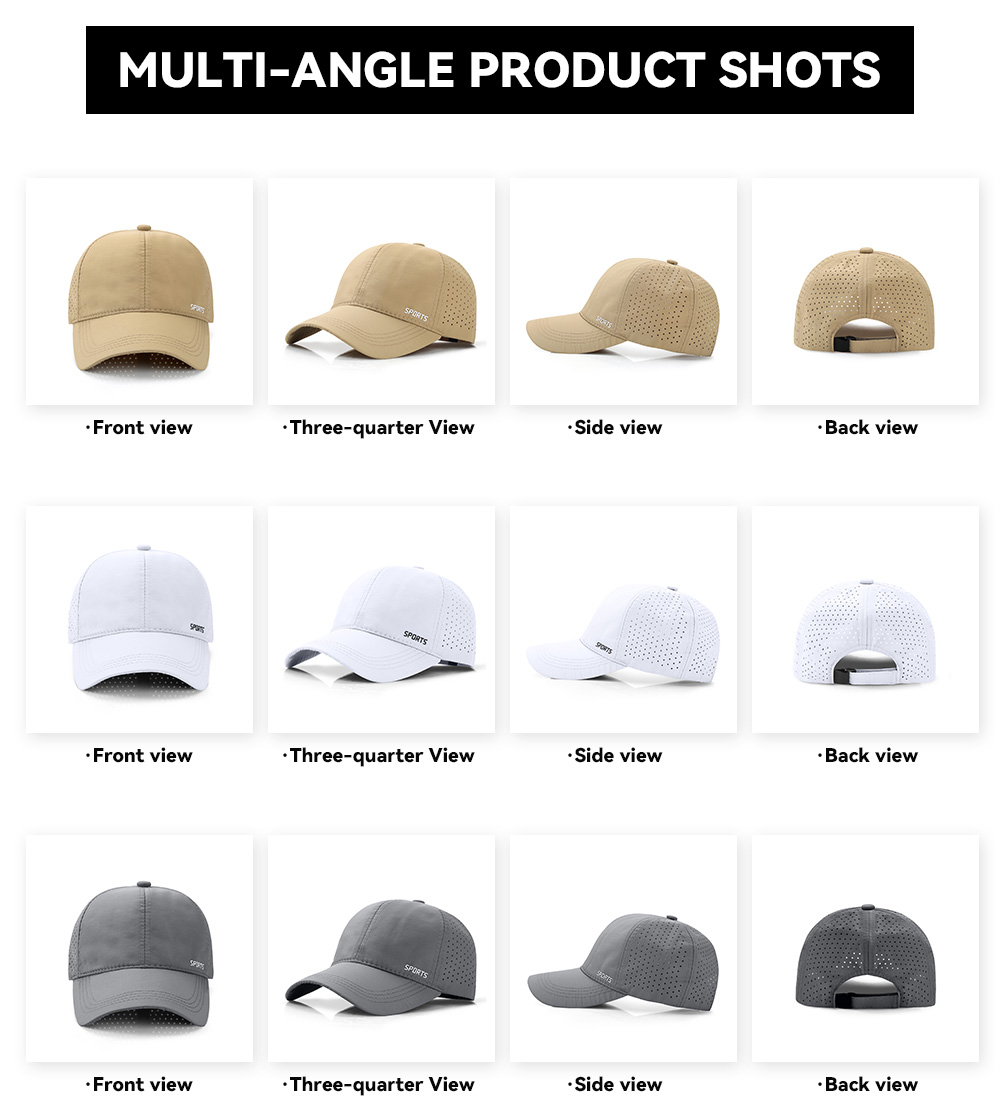6-Panel Quick-Dry Water-Repellent Baseball Cap with 3D Raised English Logo --Q605+logo