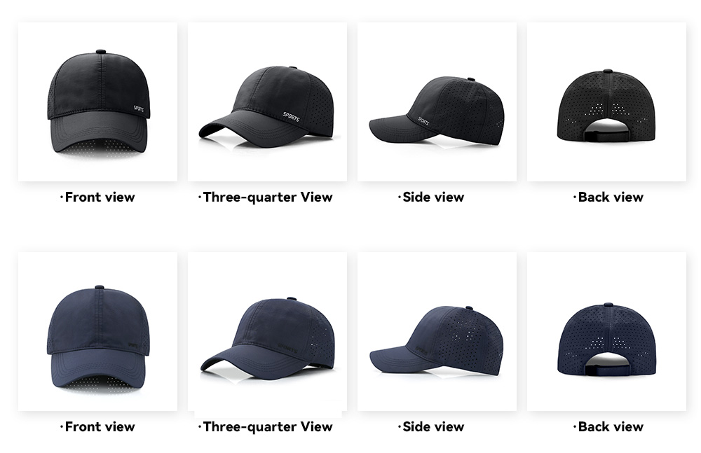 6-Panel Quick-Dry Water-Repellent Baseball Cap with 3D Raised English Logo --Q605+logo