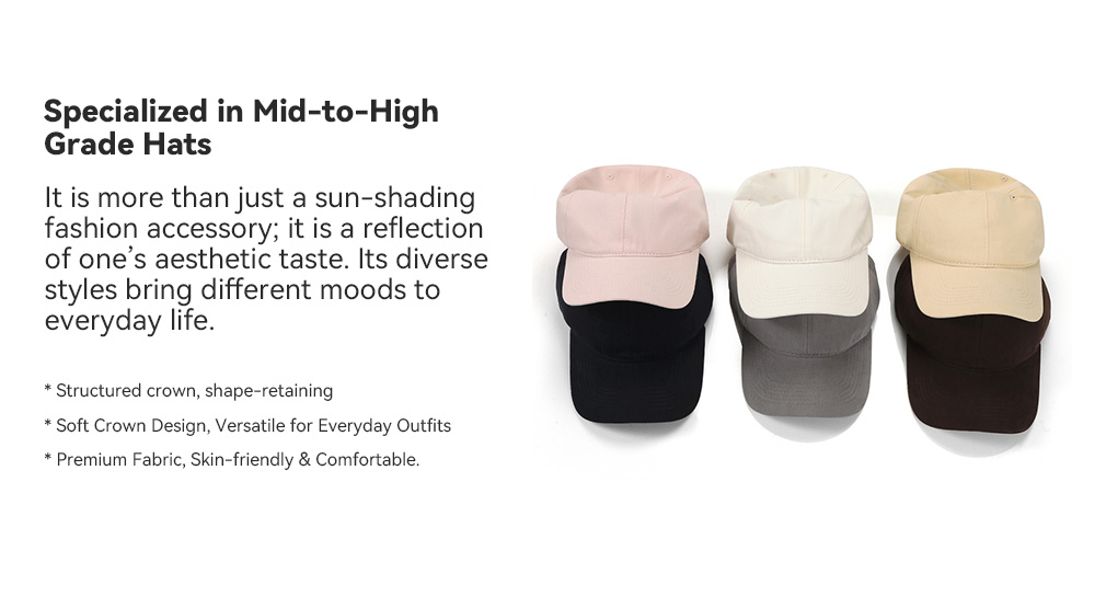 6-Panel Soft Cotton Baseball Cap  --C631