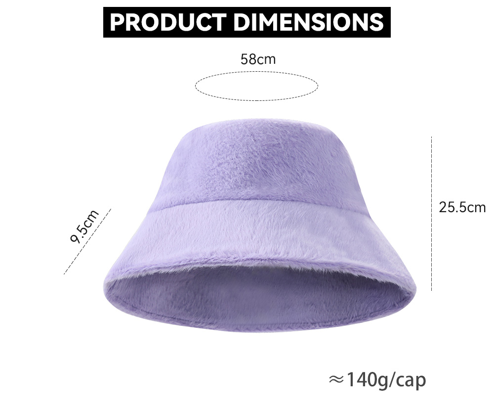 Golden Mink Fleece Bucket Hat   --FH302