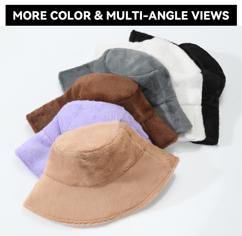 Golden Mink Fleece Bucket Hat   --FH302