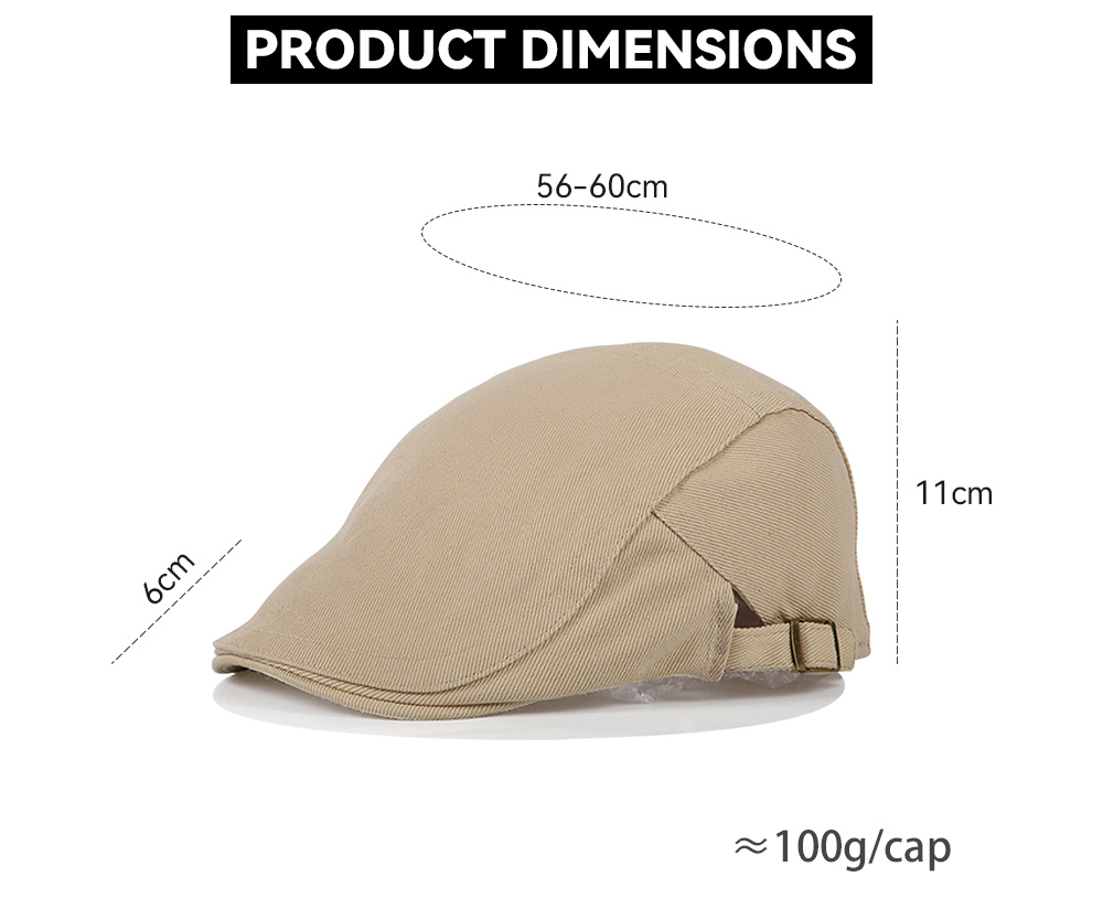 Cotton Flat Cap   --001