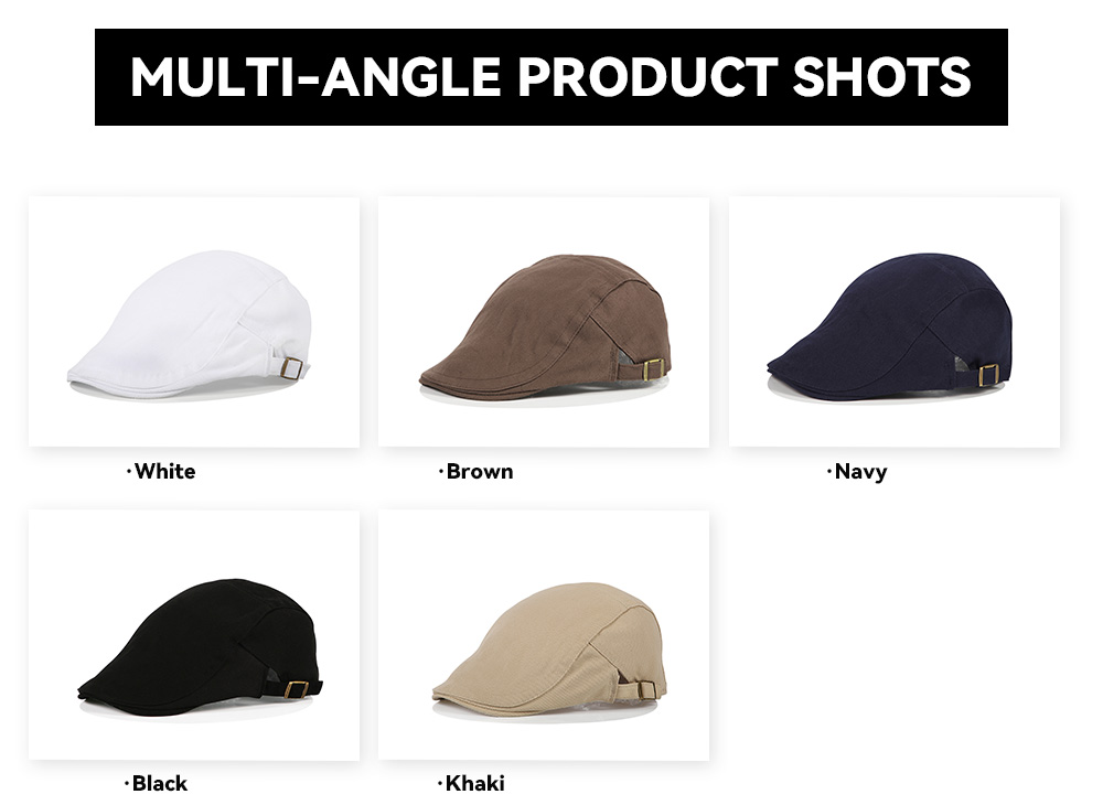 Cotton Flat Cap   --001