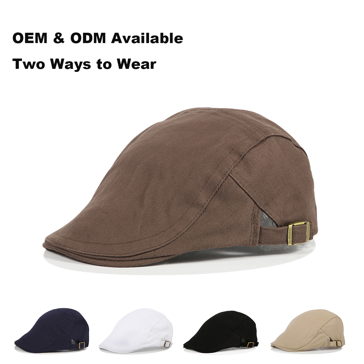 Cotton Flat Cap   --001