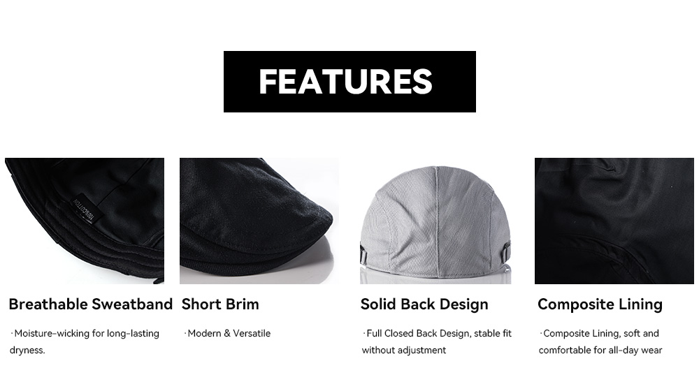 Cotton Flat Cap --002