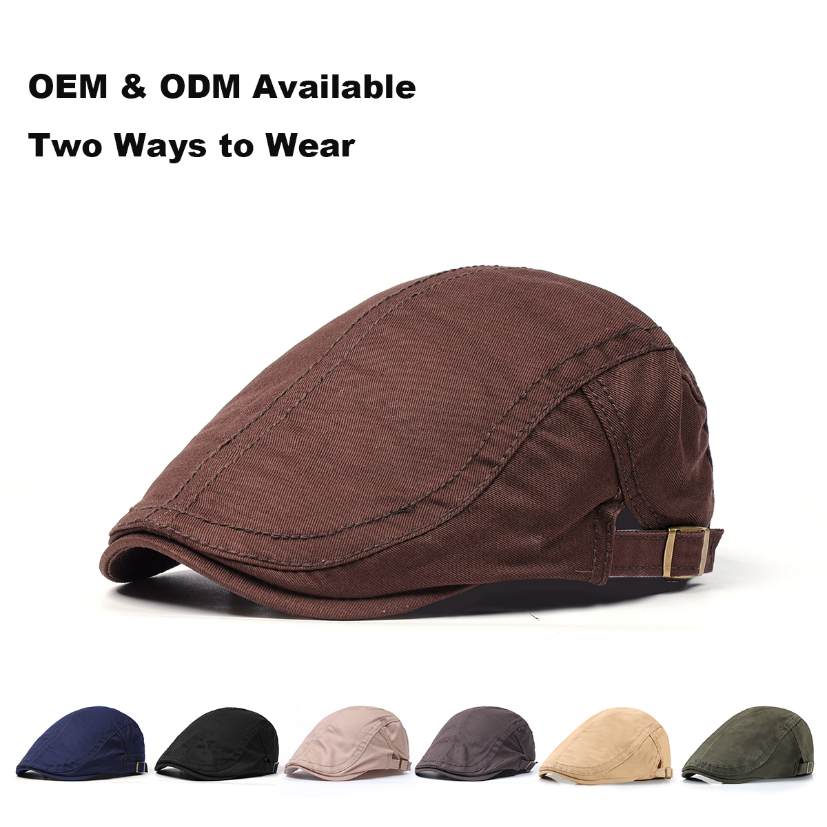 Cotton Flat Cap --005