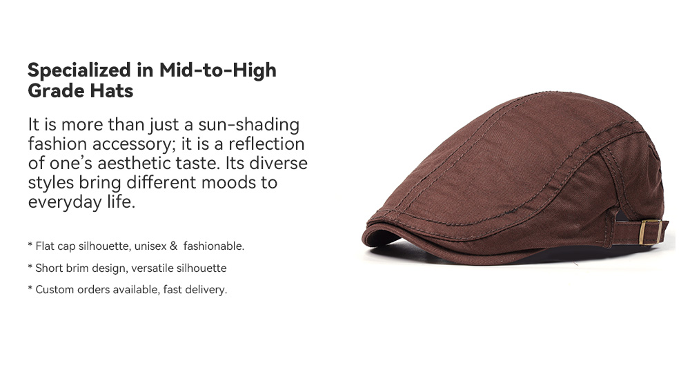 Cotton Flat Cap --005