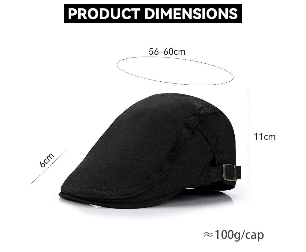 Cotton Fleece-Lined Flat Cap --001