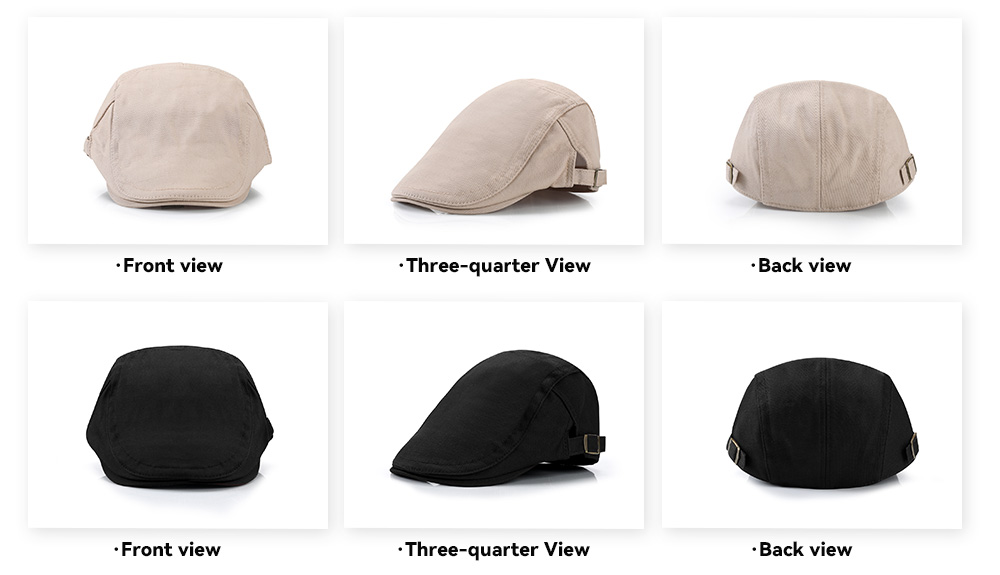 Cotton Fleece-Lined Flat Cap --001