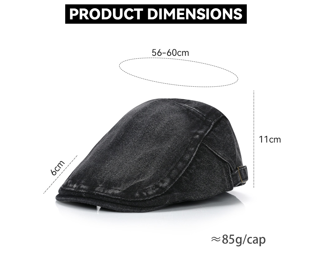 Washed Distressed Denim Ivy Cap    --B008
