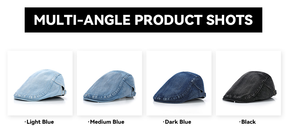 Washed Distressed Denim Ivy Cap    --B008