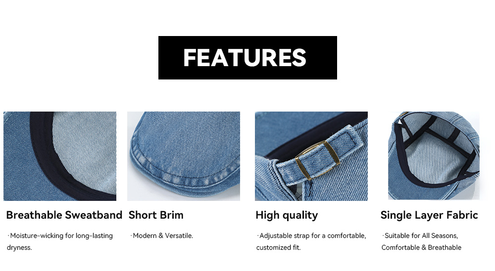 Washed Distressed Denim Ivy Cap    --B008