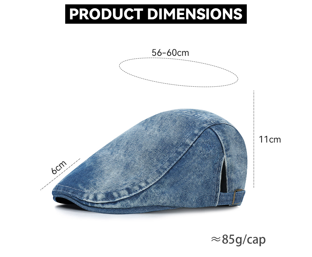 Washed Distressed Denim Ivy Cap --B013