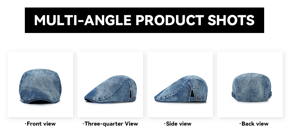 Washed Distressed Denim Ivy Cap --B013