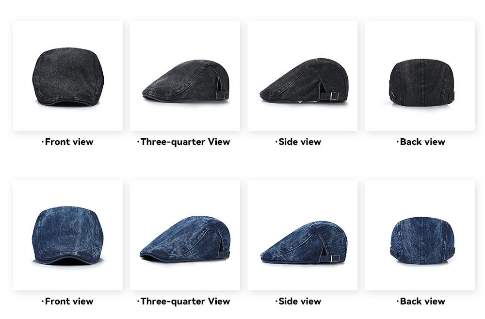 Washed Distressed Denim Ivy Cap --B013