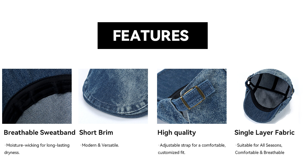 Washed Distressed Denim Ivy Cap --B013
