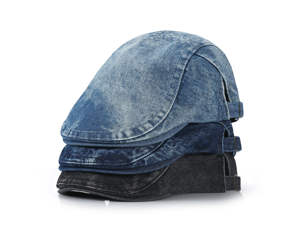 Washed Distressed Denim Ivy Cap --B013