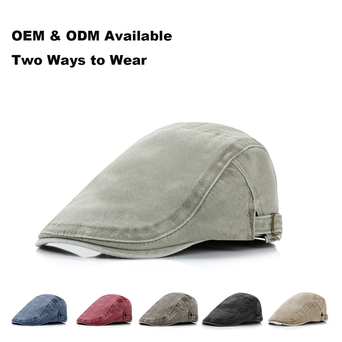 Washed Distressed Ivy Cap --B017