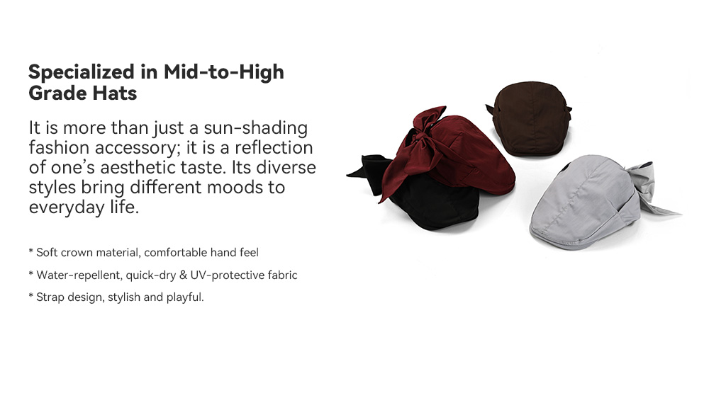 Quick-Dry Water Repellent Strap Newsboy Cap  --B320