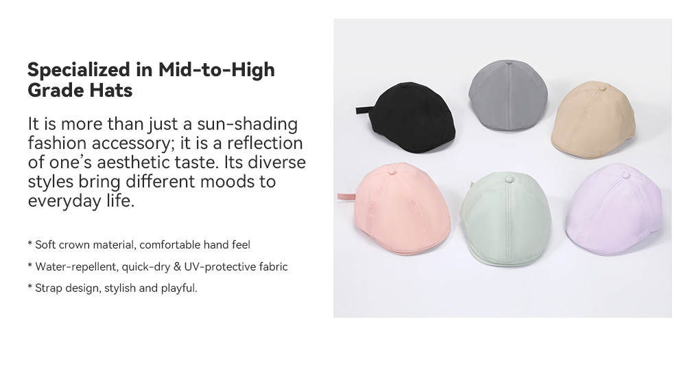 Quick Dry Water Repellent Flat Cap  --B330