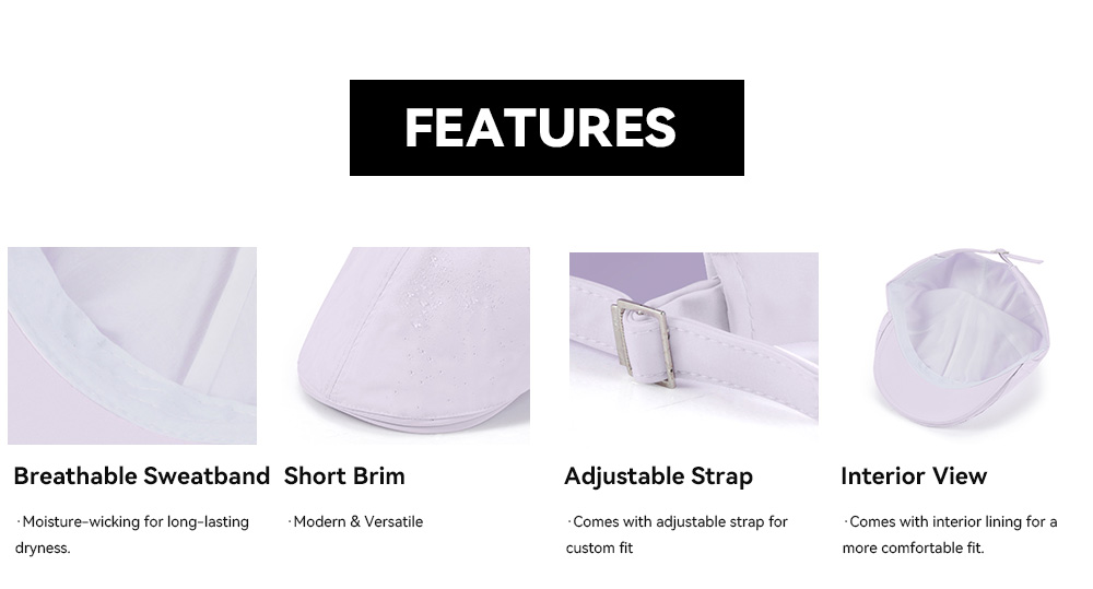 Quick Dry Water Repellent Flat Cap  --B330