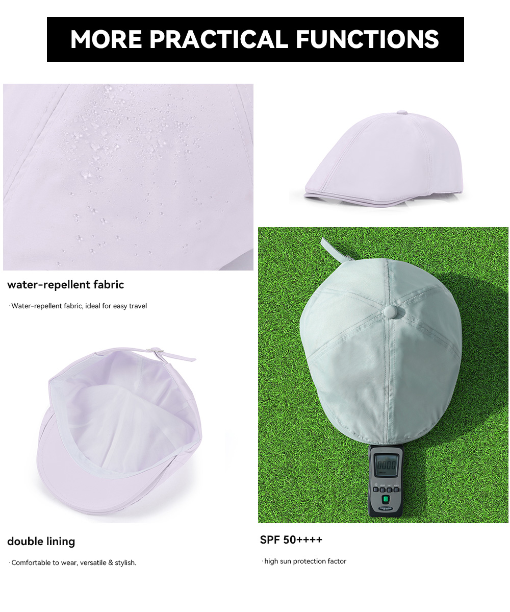 Quick Dry Water Repellent Flat Cap  --B330