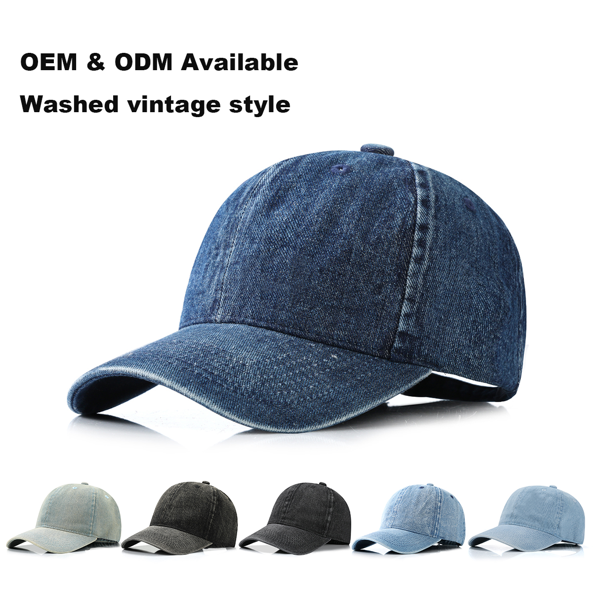 Six‑panel washed vintage baseball cap   --CW601