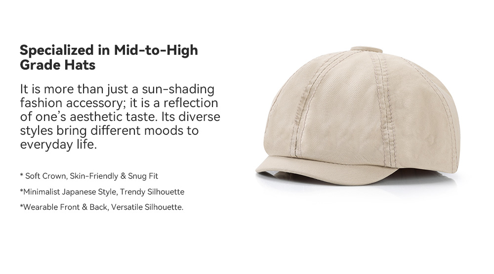 Cotton Newsboy Cap  --OX001